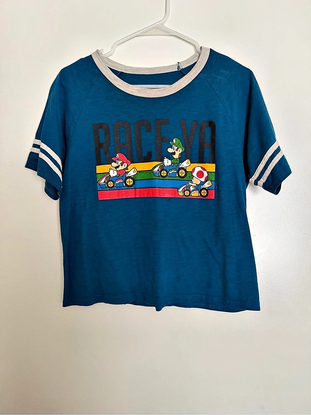 Hybrid Apparel Nintendo Mario Kart Race Ya Graphic Tee in Blue